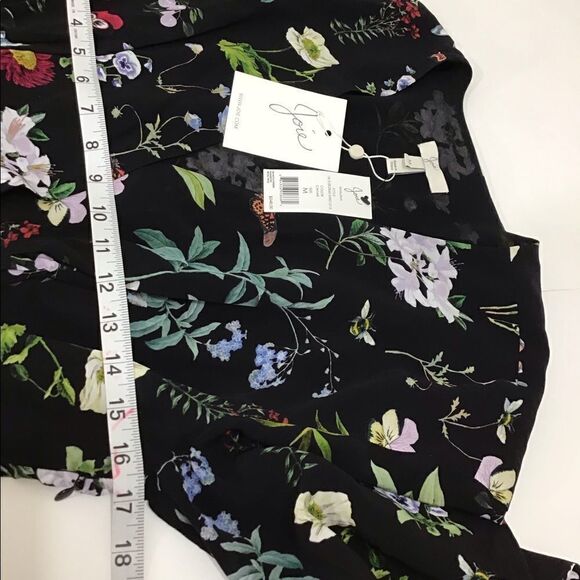 Joie Analena Floral 3/4 Sleeve Pleat Asymmetrical Dress New With Tag Size Medium - Picture 7 of 8